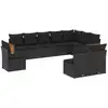 Image de vidaXL Ensemble de 10 canapés de jardin avec coussins noir poly rotin