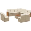 Image de vidaXL Ensemble de 12 canapés de jardin avec coussins Beige Poly Rattan