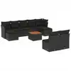 Image de vidaXL Ensemble de 10 canapés de jardin avec coussins noir poly rotin