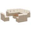 Image de vidaXL Ensemble de 12 canapés de jardin avec coussins Beige Poly Rattan