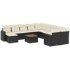 Image de vidaXL Ensemble de 12 canapés de jardin avec coussins noir poly rotin
