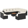 Image de vidaXL Ensemble de 13 canapés de jardin avec coussins noir poly rotin