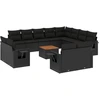 Image de vidaXL Ensemble de 13 canapés de jardin avec coussins noir poly rotin