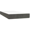 Image de Matelas à ressorts ensachés gris foncé 120x190x20 cm velours