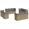 Image de vidaXL Ensemble de 12 canapés de jardin avec coussins Beige Poly Rattan