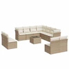 Image de vidaXL Ensemble de 12 canapés de jardin avec coussins Beige Poly Rattan