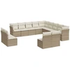 Image de vidaXL Ensemble de 13 canapés de jardin avec coussins Beige Poly Rattan