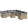 Image de vidaXL Ensemble de 12 canapés de jardin avec coussins Beige Poly Rattan