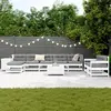 Image de vidaXL Ensemble de 10 canapés de jardin blanc pin massif