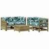 Image de vidaXL Ensemble salon de jardin 5 pièces avec coussins Bois de pin imprégné