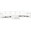 Image de vidaXL Ensemble de canapés de jardin 7 pièces blanc pin massif