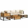 Image de vidaXL Ensemble de 6 canapés de jardin avec coussins en bois massif d'acacia