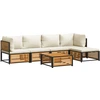 Image de vidaXL Ensemble de 6 canapés de jardin avec coussins en bois massif d'acacia