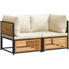 Image de vidaXL Ensemble de canapé de jardin 2 pièces avec coussins en bois massif d'acacia