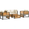 Image de vidaXL Ensemble de 5 canapés de jardin avec coussins en bois massif d'acacia