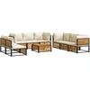 Image de vidaXL Ensemble de 9 canapés de jardin avec coussins en bois massif d'acacia