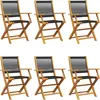 Image de VidaXL 3214566, Terrasse, Assise rembourrée, Acacia, Polypropylène (PP), Noir, 110 kg, 540 mm