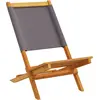 Image de vidaXL Chaises de jardin 8 pcs. Pliable Anthracite Tissu et bois massif