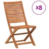 Image de vidaXL Chaises de jardin 8 pcs. Pliable 51x66x95 cm Bois massif Acacia