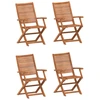 Image de vidaXL Chaises de jardin 4 pcs. Pliable 57x66x95 cm Bois massif Acacia