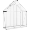 Image de vidaXL Serre avec cadre de fondation argenté 169x58x195cm Aluminimum
