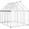 Image de vidaXL Serre avec cadre de fondation argent 224x169x195cm Aluminimum