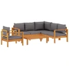 Image de vidaXL Ensemble de 5 canapés de jardin avec coussins en bois massif d'acacia