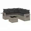 Image de vidaXL Ensemble de salon de jardin 6 pièces avec coussins gris clair Poly rotin