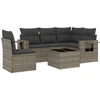 Image de vidaXL Ensemble de salon de jardin 6 pièces avec coussins noir poly rotin
