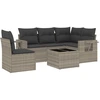 Image de vidaXL Ensemble de salon de jardin 6 pièces avec coussins gris clair Poly rotin