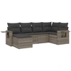 Image de vidaXL Ensemble de salon de jardin 6 pièces avec coussins gris clair Poly rotin