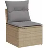 Image de vidaXL Ensemble de salon de jardin 6 pièces avec coussins Beige Poly Rattan