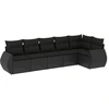 Image de vidaXL Ensemble de salon de jardin 6 pièces avec coussins noir poly rotin