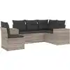 Image de vidaXL Ensemble de salon de jardin 5 pièces avec coussins gris clair Poly rotin