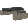 Image de vidaXL Ensemble de jardin canapé 8 pièces avec coussins Gris Poly rotin