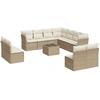 Image de vidaXL Ensemble de 12 canapés de jardin avec coussins Beige Poly Rattan