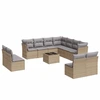 Image de vidaXL Ensemble de 12 canapés de jardin avec coussins Beige Poly Rattan