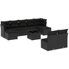 Image de vidaXL Ensemble de 10 canapés de jardin avec coussins noir poly rotin