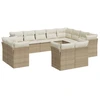 Image de vidaXL Ensemble de 12 canapés de jardin avec coussins Beige Poly Rattan