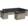 Image de vidaXL Ensemble de 12 canapés de jardin avec coussins gris clair Poly rotin
