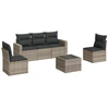 Image de vidaXL Ensemble de salon de jardin 6 pièces avec coussins gris clair Poly rotin