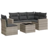 Image de vidaXL Ensemble de salon de jardin 6 pièces avec coussins gris clair Poly rotin