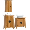 Image de vidaXL Ensemble de meubles de salle de bain 3 pièces pin massif