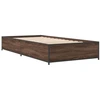 Image de vidaXL Cadre de lit brun imitation chêne 90x190 cm bois composite métal
