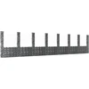 Image de The Living Store Panier à gabion en forme de U avec 8 colonnes en fer 860x20x200 cm