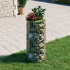 Image de The Living Store Colonne en gabion ronde Acier galvanisé Ø50x100 cm