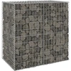 Image de The Living Store Mur en gabion avec couverture Acier galvanisé 100x60x100 cm