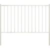 Image de The Living Store Panneau de clôture avec poteaux Acier laqué époxy 1,7x1,25 m Blanc