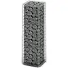 Image de The Living Store Panier en pierre Gabion avec couvercles Fil de fer galvanisé 100×30×30 cm