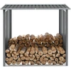 Image de The Living Store Dépôt de bois de chauffage Acier galvanisé 172 x 91 x 154 cm Gris